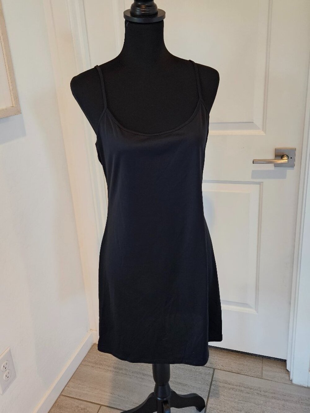 NWT WAYF Alina Ostrich Feather Floral Lace Minidress Black L - Picture 11 of 14
